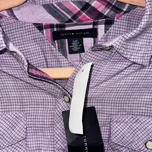 Tommy Hilfiger Purple Button Down Shirt - Picture 4 of 6